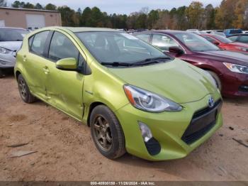  Salvage Toyota Prius c