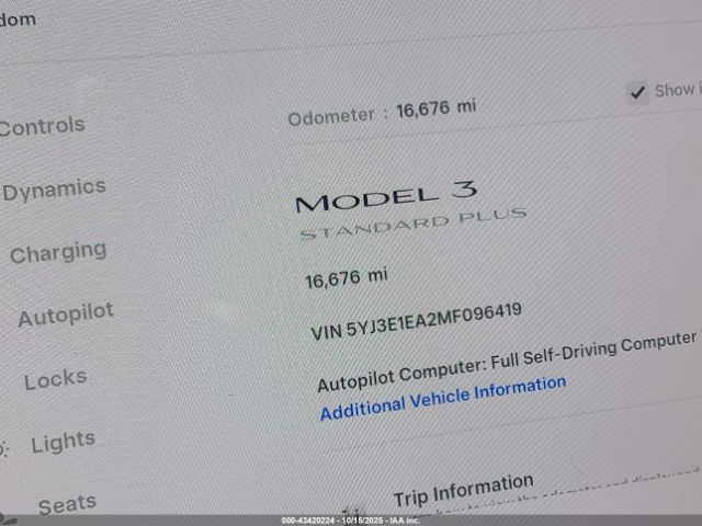 Tesla Model 3 Standard Range Plus Rear-wheel Drive Image 14