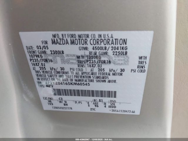 Mazda Tribute S Image 13