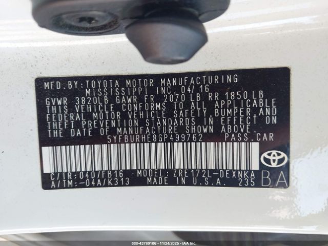 Toyota Corolla Le Image 11