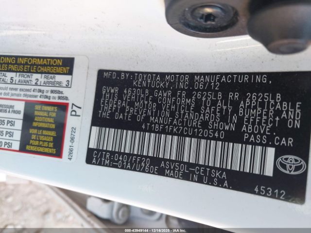 Toyota Camry Se Image 4