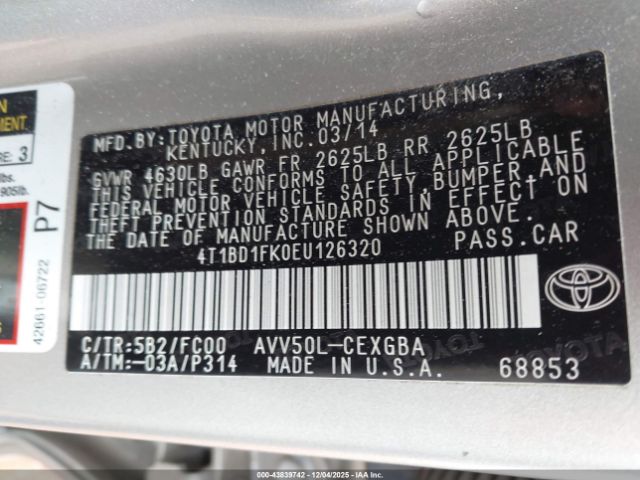 Toyota Camry Xle Image 9