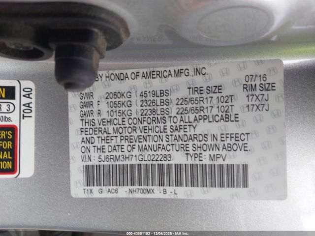 Honda CR-V Ex-l Image 9