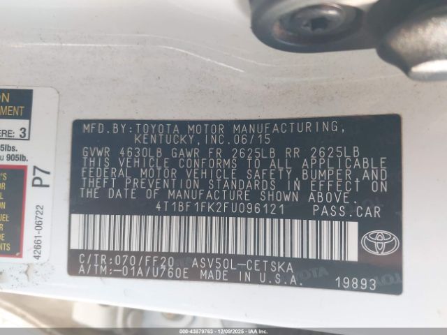 Toyota Camry Se Image 5