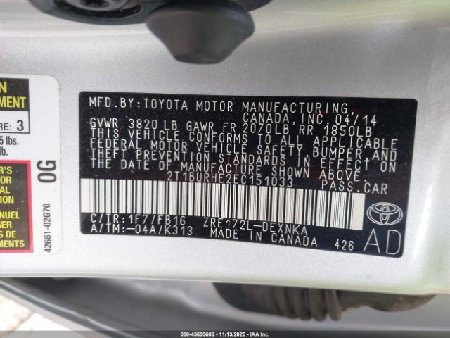 Toyota Corolla Le Image 3