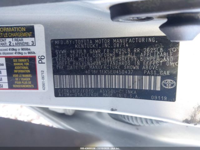 Toyota Camry Le Image 6